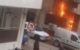 Manisa’da oyun salonu yandı Manisa’da oyun salonu yandı