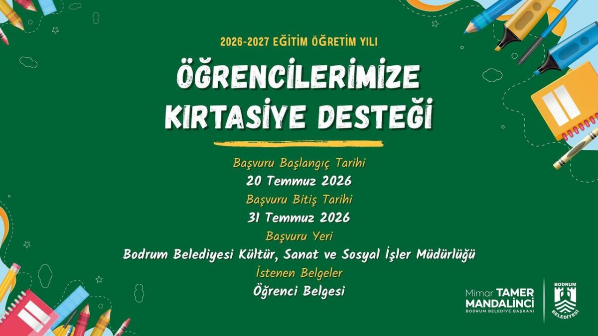 Bodrum Belediyesi’nden öğrencilere kırtasiye desteği Bodrum Belediyesi’nden öğrencilere kırtasiye desteği